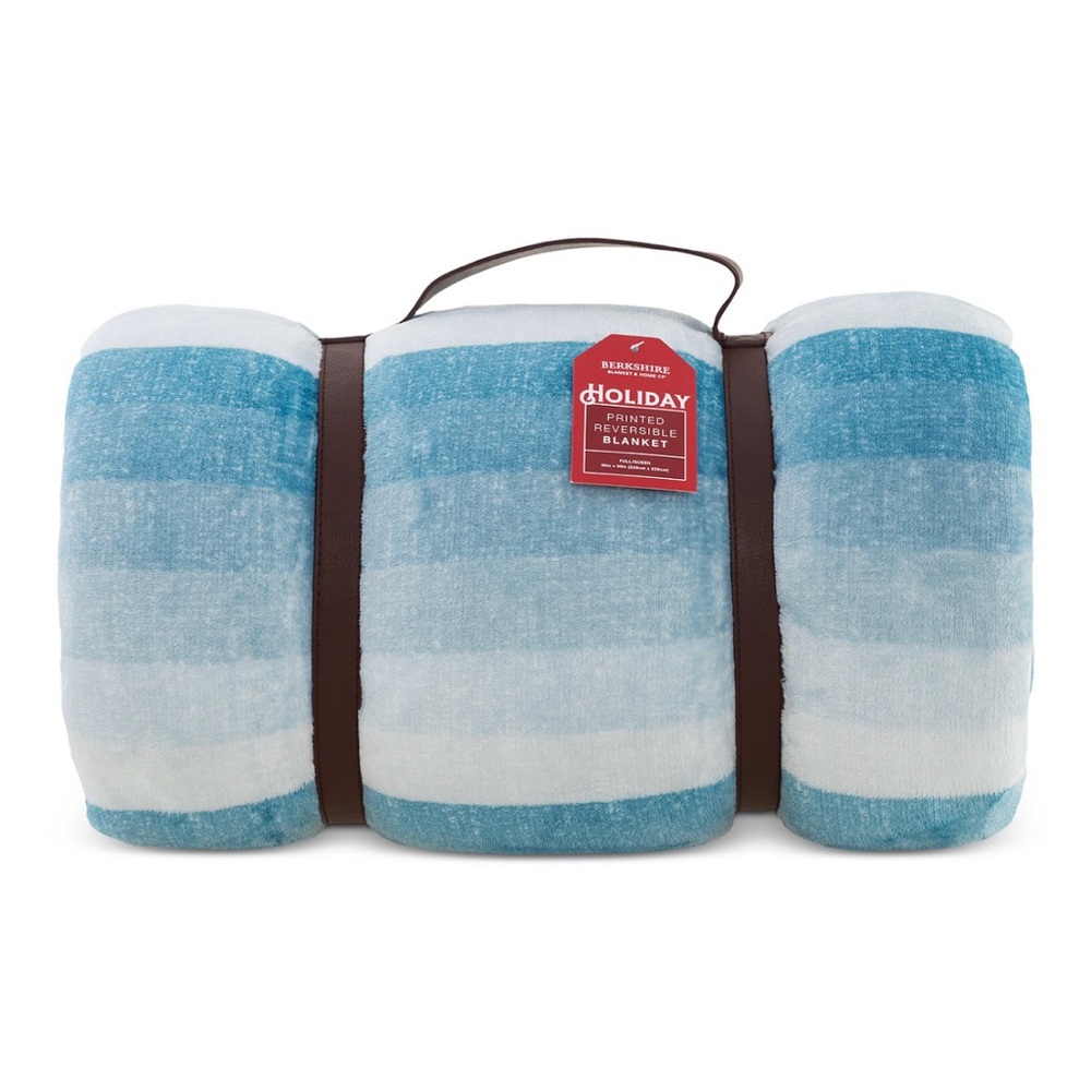 Holiday Collection Velvety Checkered blanket from Berkshire.